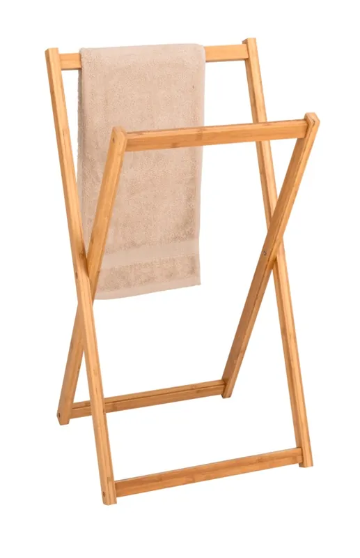 Porte-serviettes de salle de bains repliable Bambusa - WENKO Meilleur Prix