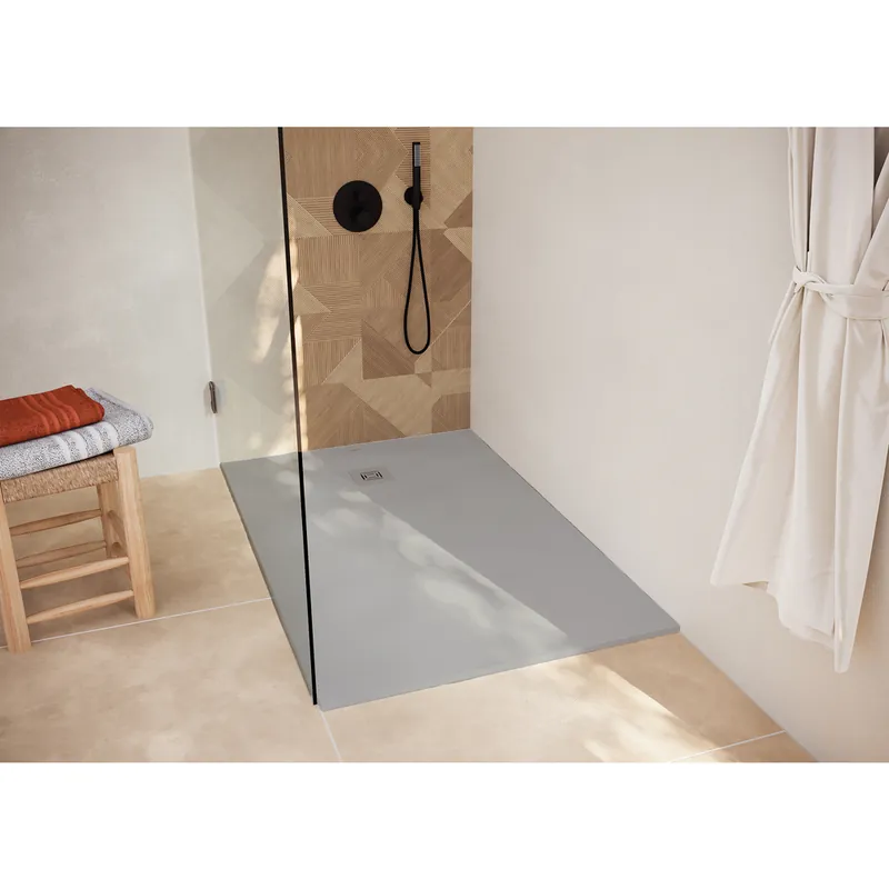 Dernière Chance Receveur de douche 80x120 cm résine gris mat Econova - DURAVIT