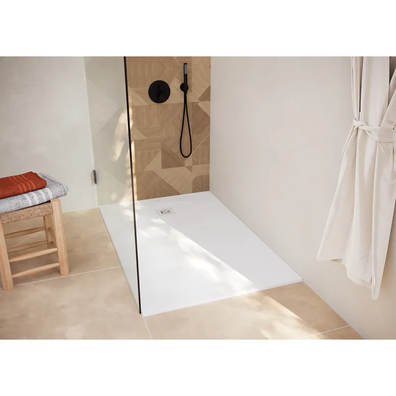 Commander Vite Receveur de douche 90x140 cm résine blanc mat Econova - DURAVIT