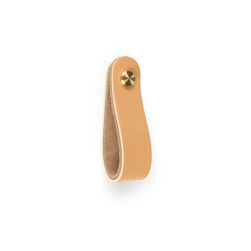 Poignée bouton cuir crème 128 mm REI Marque