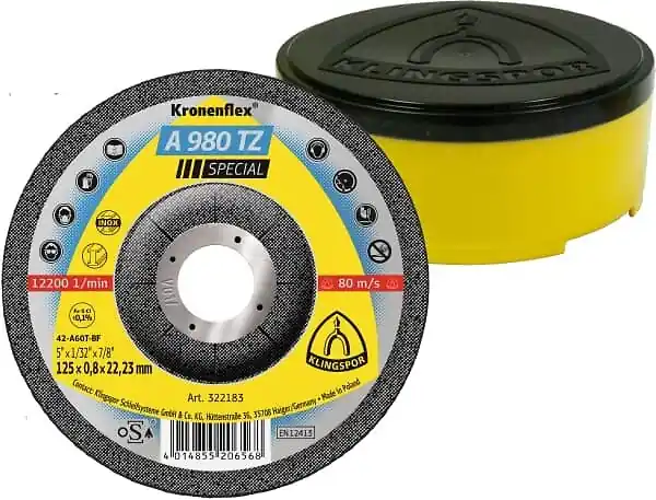 Disque à tronçonner KRONENFLEX A 980 TZ Special 125x0,8x22,23mm - KLINGSPOR - 322183 Offre Spéciale