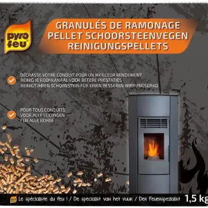 Granules de ramonage - Poêles et chaudières - 1,5 kg PYROFEU Expédition Rapide
