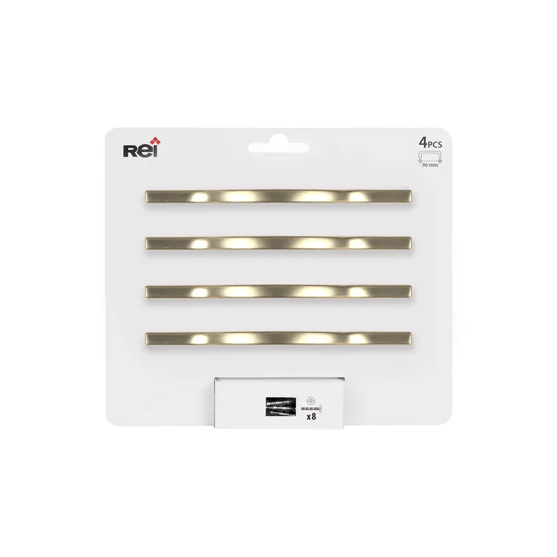 Poignée de meuble aluminium doré mat entraxe 128 mm par 4 REI Meilleur Choix