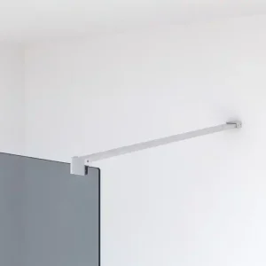Barre de fixation murale 120 cm horizontale chromée pour paroi de douche - OCEA Achat Immédiat