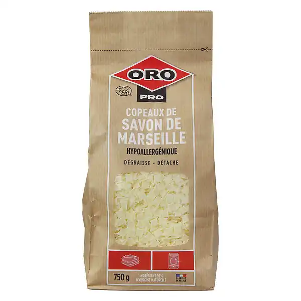 Prix Promo Savon de Marseille en copeaux - 750 g - Certifié Ecocert ORO PRO