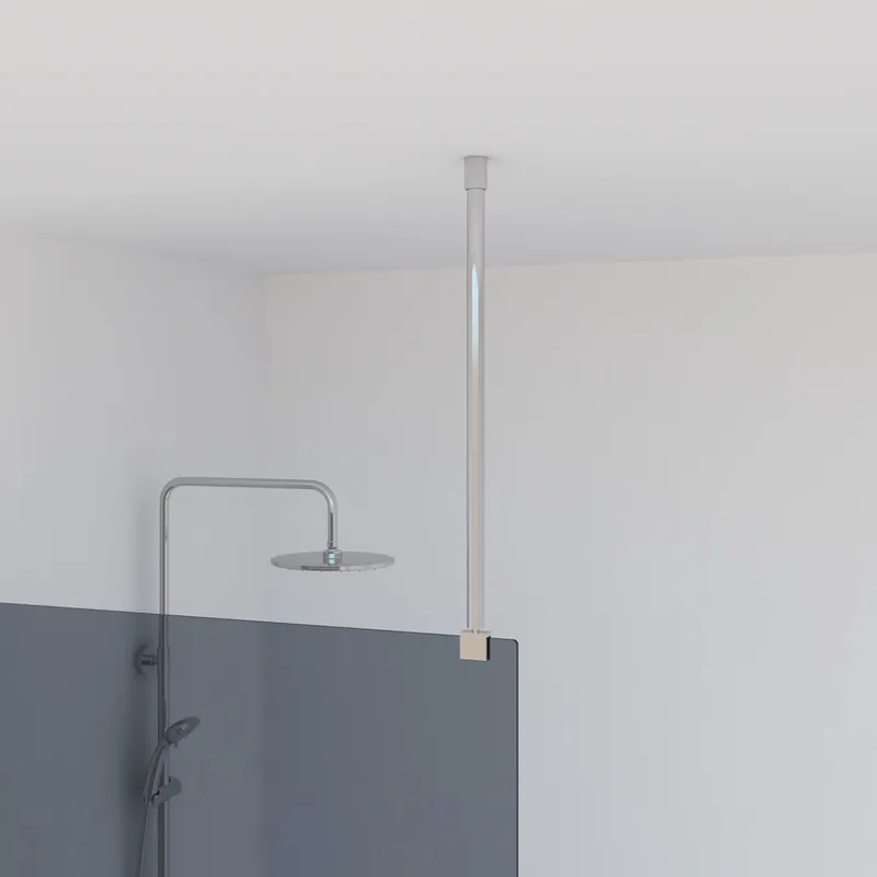 Prix Bas Barre de fixation murale 60 cm verticale chromée pour paroi de douche - OCEA
