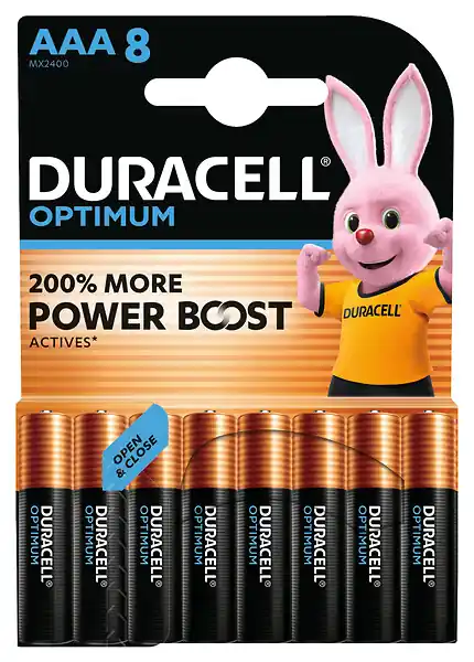 Top Vente Pile alcaline AAA Optimum Powerboost - Lot de 8 DURACELL