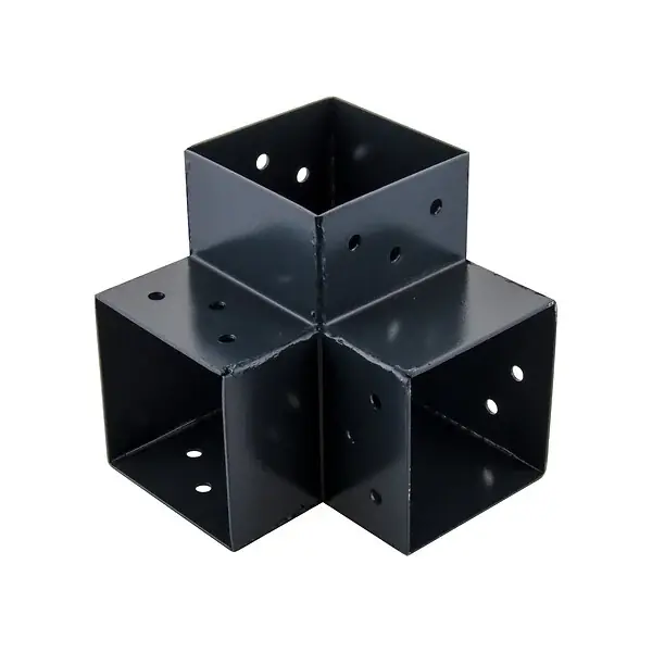 Connecteur 3D poteau 7x7cm en acier - Gris anthracite SUKI Remise