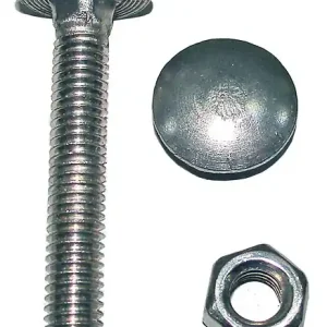 150 boulons tête ronde collet carré acier zingué 6x80mm LFP Réduction