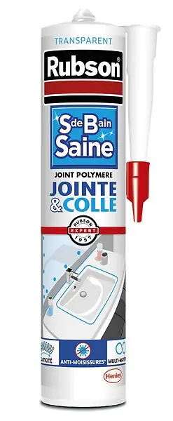 Marque Mastic Sanitaire Transparent - 280ml - Joint silicone RUBSON