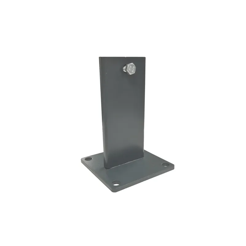 Platine acier gris pour poteau EvoluH 21 - 105 x 105 x 150 mm - DEBARGE Commande En Gros