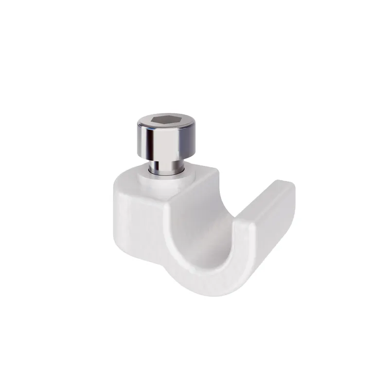 Fixation Interio - Acier thermolaqué RAL 9006 - Pour verre acrylique - SOGEM Top Vente