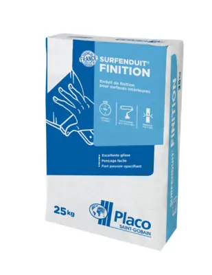 Surfenduit de finition sac de 25 kg PLACOPLATRE Remise