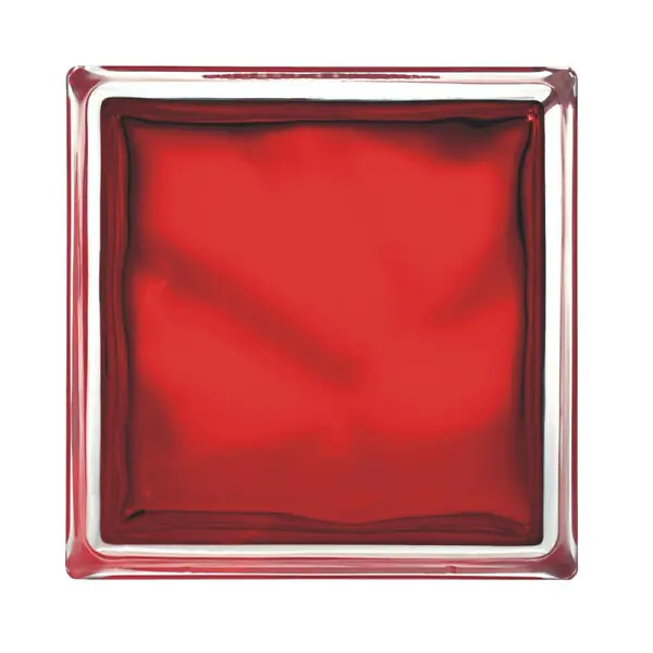 Haute Qualité Luxfera brique de verre 19x19x8 cm, rouge transparent brillant (1908WREBR) GLASSBLOCKS
