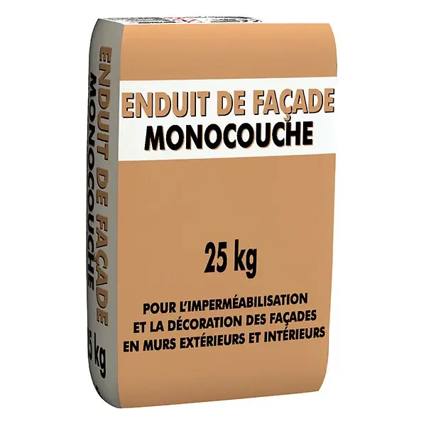 Vente Directe Enduit de façade monocouche - 25kg - Granulométrie fine PRB