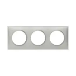 Acheter Direct Plaque de finition carrée 3 postes - Aluminium - Dooxie LEGRAND