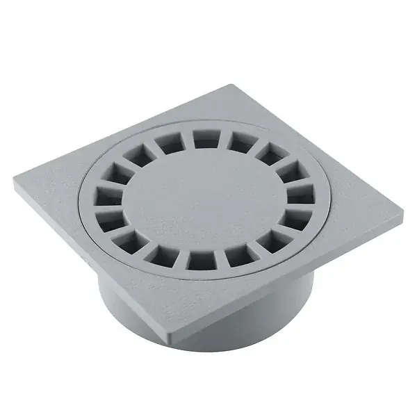 Siphon de cour 150x150mm - Gris - Sortie Diam.40-50-63 FITT Retour Gratuit