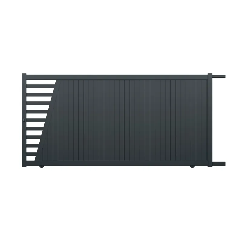 Portail coulissant aluminium PIVOINE l.3,60 x H.1,78 m gris livraison directe à domicile GARDEN GATE Soldes