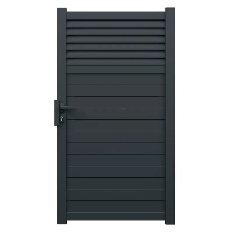 Prix Promo Portillon aluminium JASMIN l.1,00 x H.1,834 m gris livraison directe à domicile GARDEN GATE