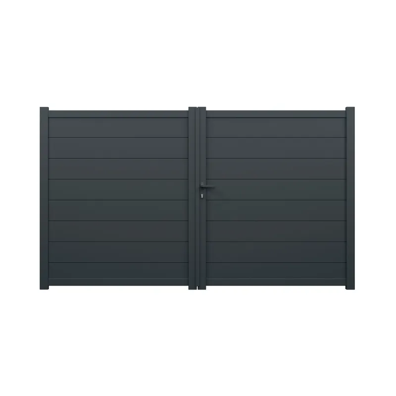 Portail battant aluminium MUGUET l.3,00 x H.1,78 m gris livraison directe à domicile GARDEN GATE Vente Flash