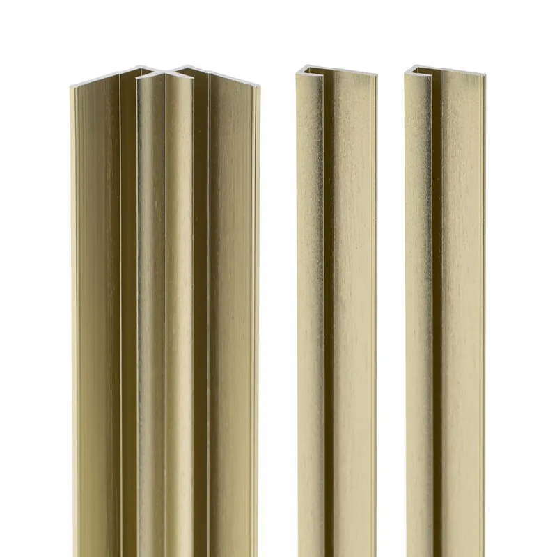Profilés d‘angle or mat 2x finitions 1x angle intérieur pour panneaux muraux 210 cm - SCHULTE Achat Immédiat