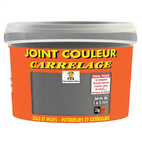 Joint de carrelage fin hydrofuge - Gris anthracite - 1kg PRB Offre Limitée