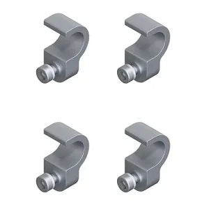 Fixation plexiglas sur lisse - Aluminium anodisé - 4 pièces SOGEM Certifié