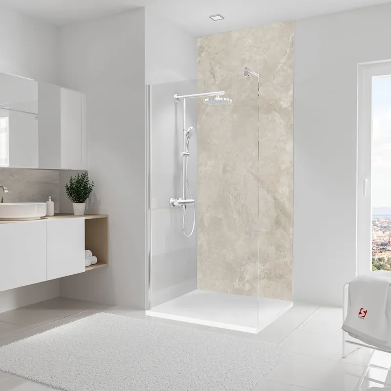 Panneau mural de douche 100x255 cm marbre greige DécoDesign Softtouch - SCHULTE Bon Marché