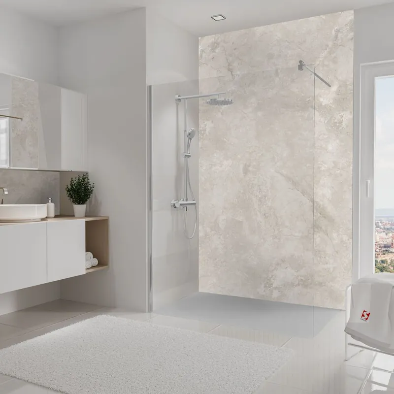 Panneau mural de douche 150x255 cm marbre greige DécoDesign Softtouch - SCHULTE Dernière Chance
