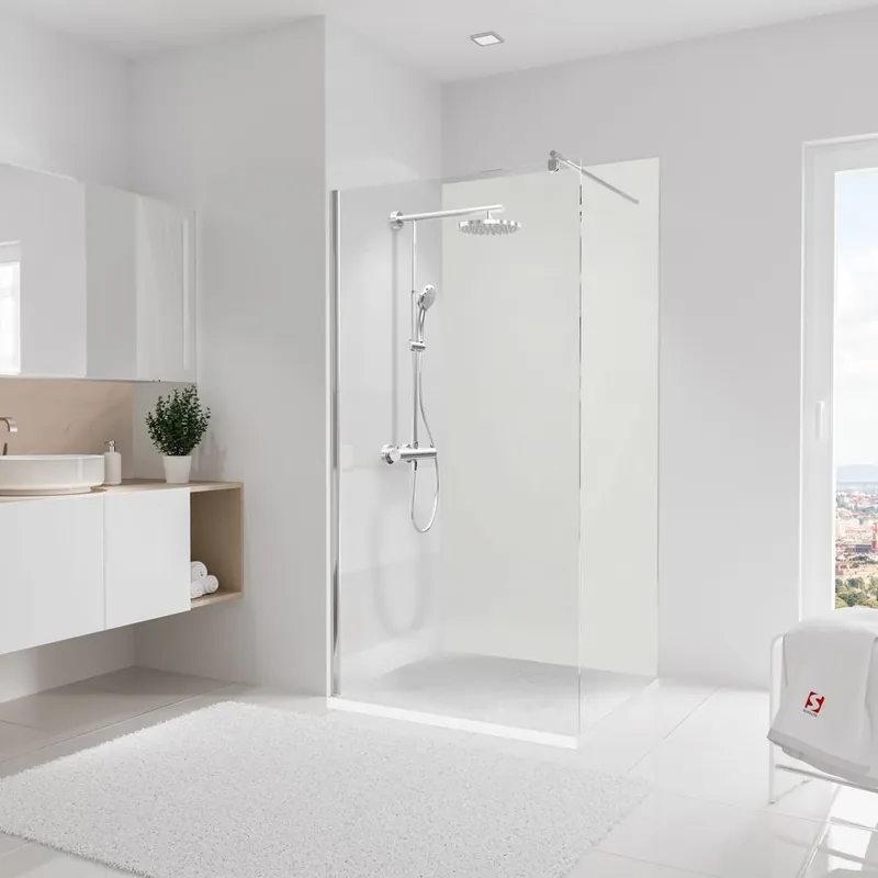 Panneau mural de douche 100x210 cm blanc structuré DécoDesign Décor - SCHULTE Commander Maintenant
