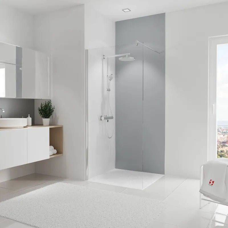Panneau mural de douche 90x255 cm gris argenté DécoDesign Couleur - SCHULTE Livraison Express