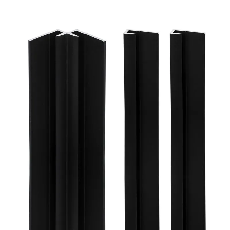 Profilés d‘angle noir 2x finitions 1x angle intérieur pour panneaux muraux 210 cm - SCHULTE Solde