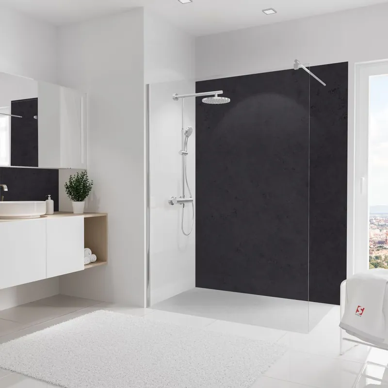 Dernière Chance Panneau mural de douche 150x210 cm ardoise DécoDesign Décor - SCHULTE
