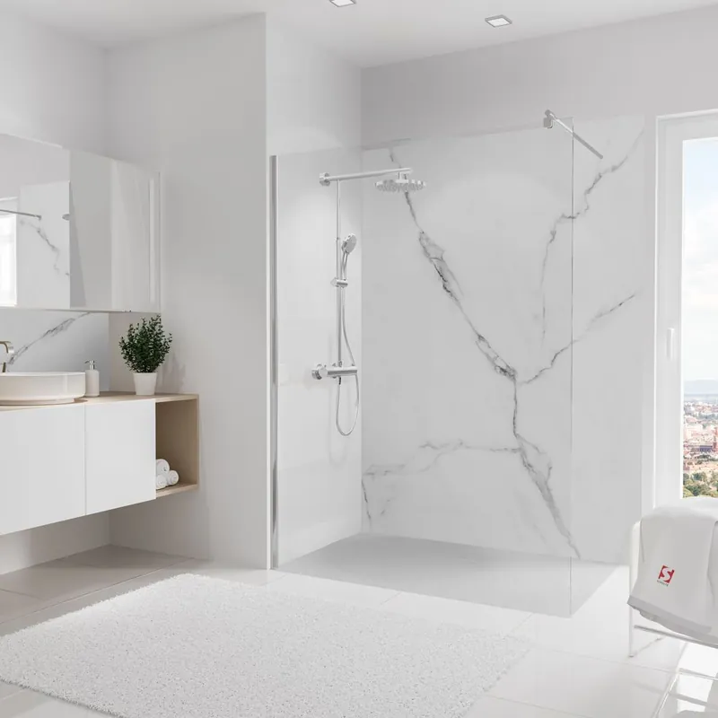 Panneau mural de douche 150x210 cm marbre de carrare DécoDesign Softtouch - SCHULTE Authentique