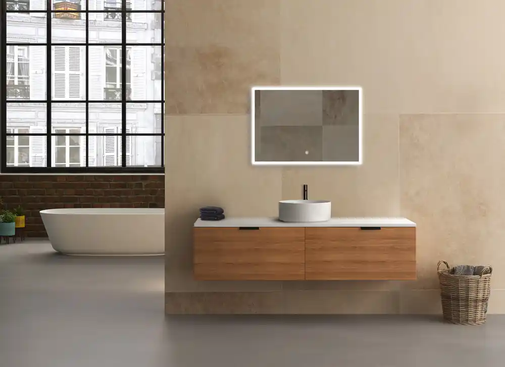 Retour Gratuit Miroir LED 70x100 cm BISHOP 2 - MP GLASS
