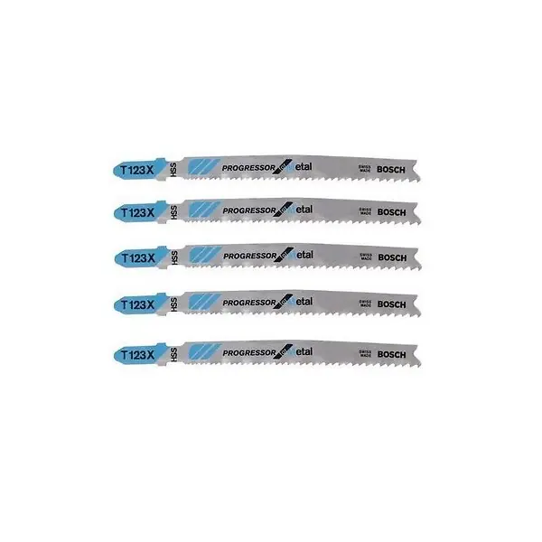 Offre Exclusive Lot de 5 Lames de Scie Sauteuse T 123 X BOSCH 2608638473 pour métal