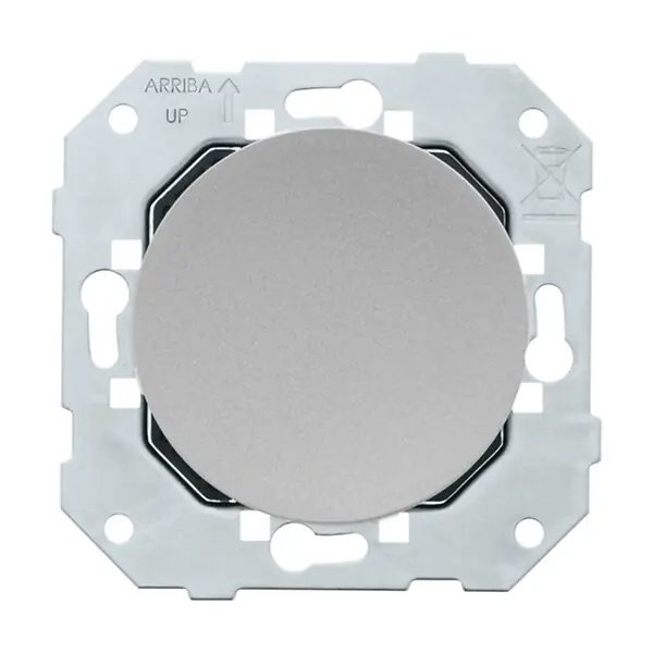 FONTINI Obturateur aluminium DOM avec plaque simple métallisée gris Meilleur Prix