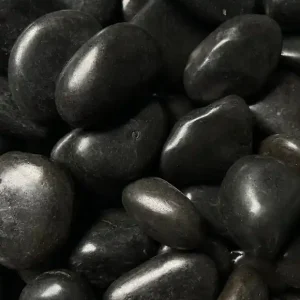 Produit De Marque Filet de galets noirs vernis 40-60mm - 20kg JARDINAT