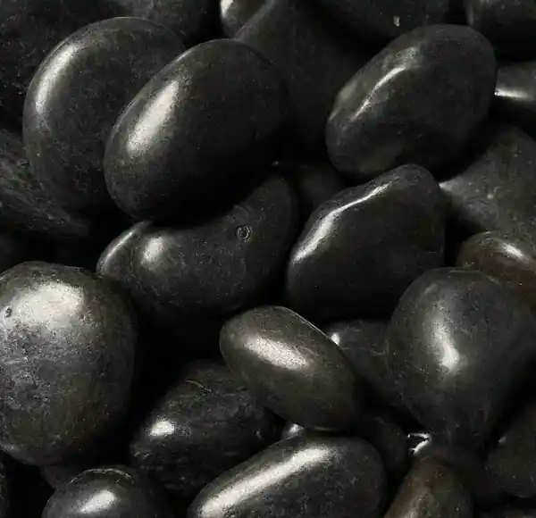 Produit De Marque Filet de galets noirs vernis 40-60mm - 20kg JARDINAT