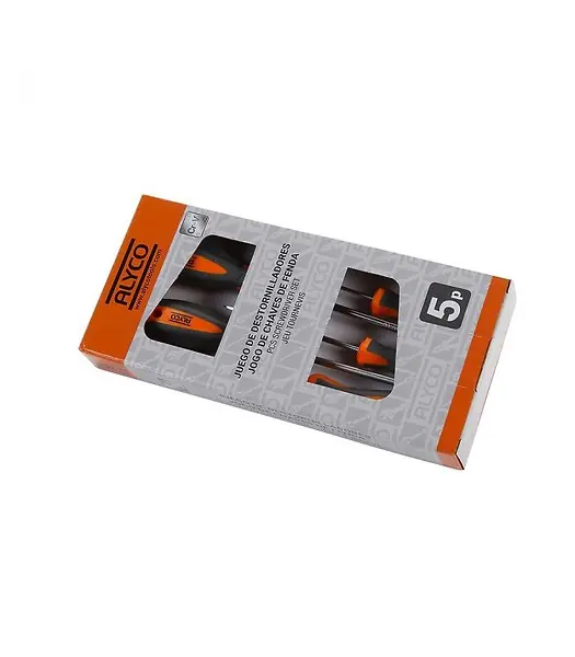 Meilleur Prix Set de 5 Tournevis Alyco Orange 170448