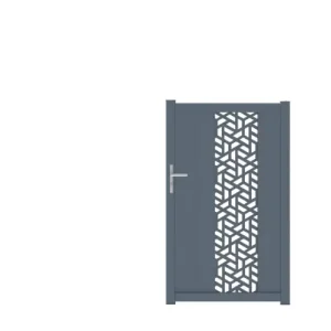 Achat Immédiat Portillon aluminium THYEZ l.1,00 x H.1,60 m gris JARDIMAT