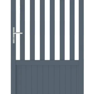 Portillon aluminium CHAMBERY l.1,00 x H.1,60 m gris JARDIMAT Haute Qualité