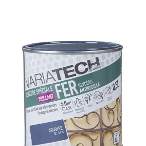 Seulement Aujourd'hui Peinture spéciale fer antirouille - Glycérophtalique brillant - Ardoise 0.5L VARIATECH