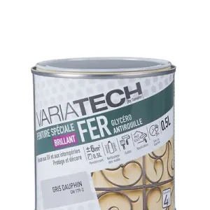 Peinture antirouille spéciale fer - Gris Dauphin - 0,5L VARIATECH Prix Choc