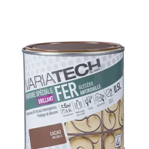 Peinture antirouille glycéro brillant cacao 0.5L VARIATECH Expédié Aujourd'hui