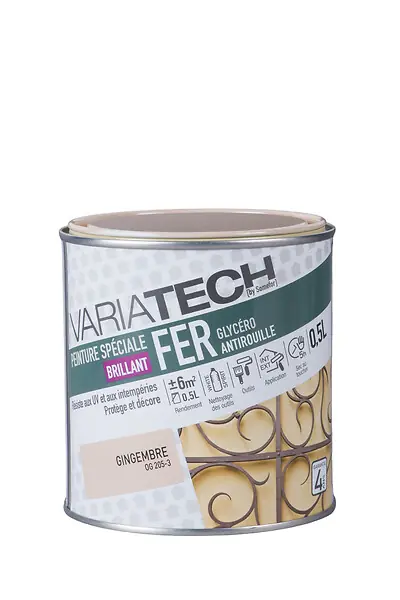 Solde Peinture antirouille glycéro brillant Gingembre 0.5L VARIATECH