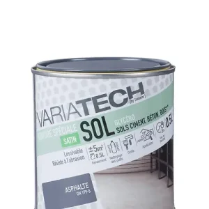 Pas Cher Peinture sol satin asphalte 0.5L - Spéciale sol polyuréthane VARIATECH