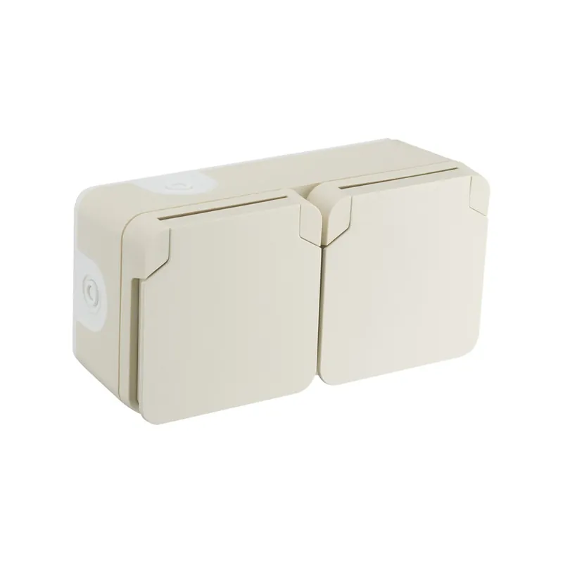 Double Prise 2 pôles+terre étanche IP55 Cyklone horizontale sable - DEBFLEX Petit Prix