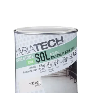 Peinture sol satin - Résine polyuréthane - Céréales - 0.5L VARIATECH Meilleure Vente