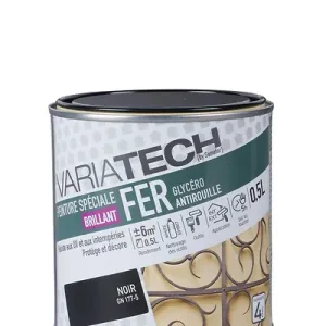 Bon Plan Peinture spéciale fer glycéro antirouille - Noir - 0,5L VARIATECH